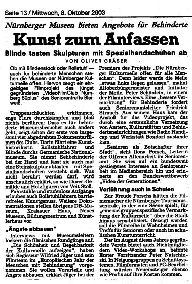 Zeitungsnotiz