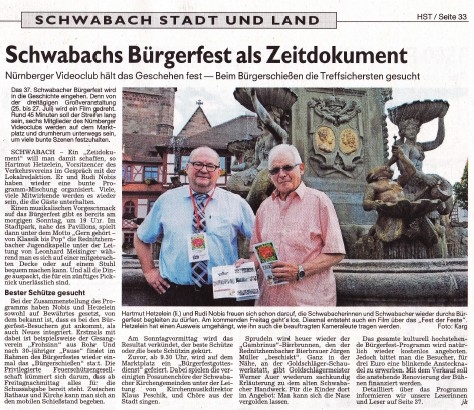 Zeitungsnotiz